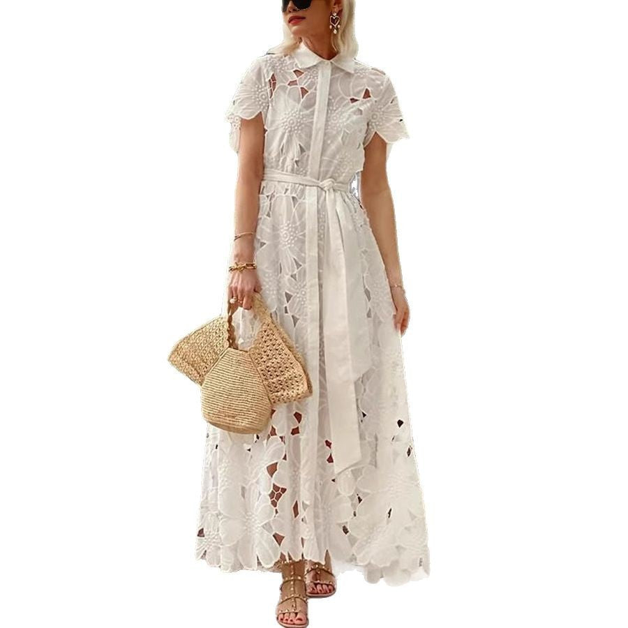 The LaceWhisper Cardigan Dress