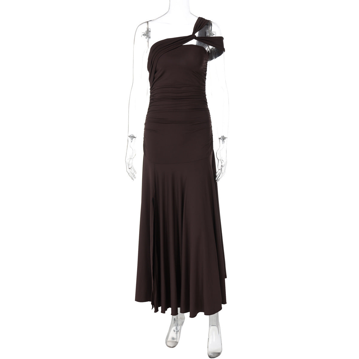 Solstice Elegance Cold-Shoulder Dress