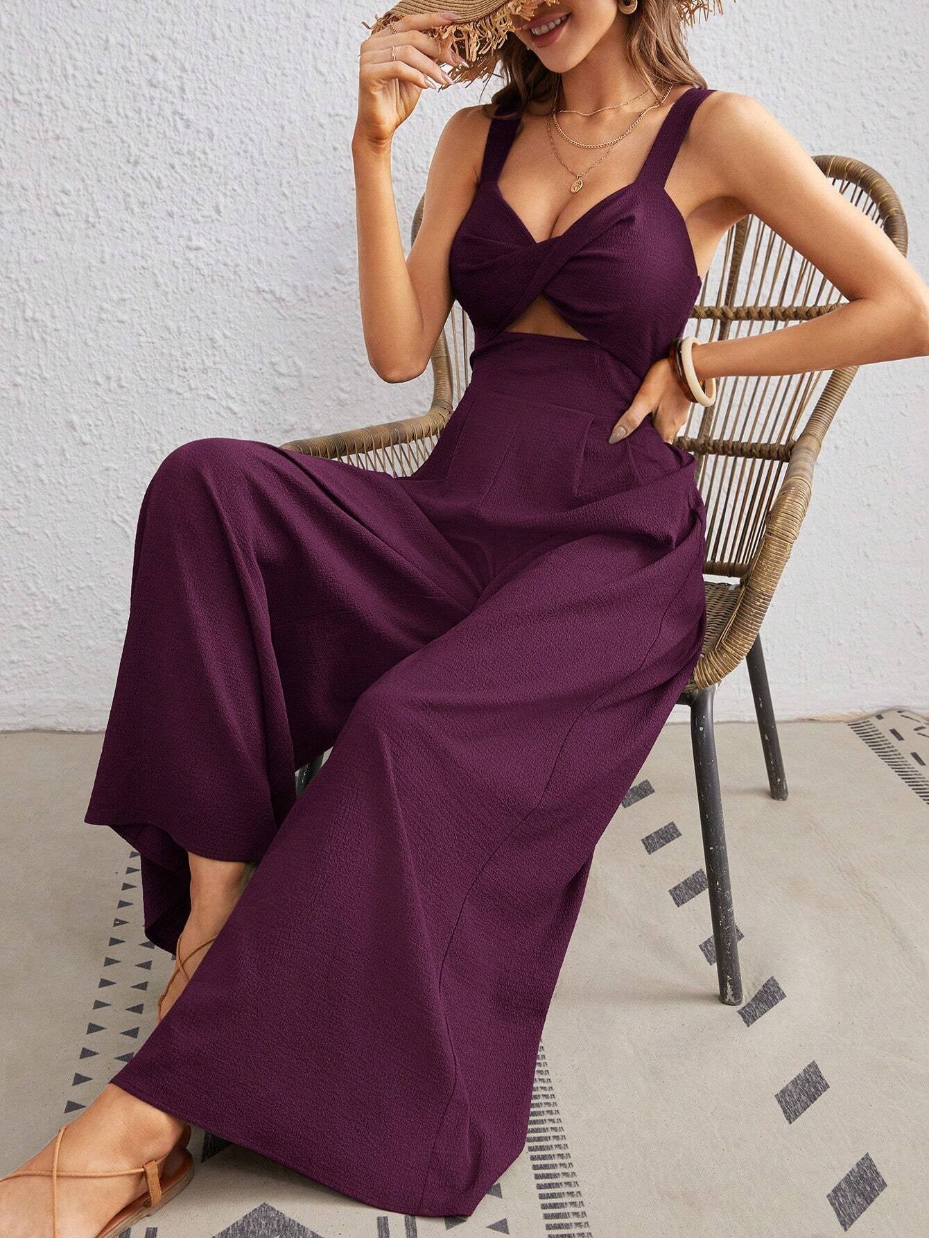 Coastline Drape Spaghetti Jumpsuit