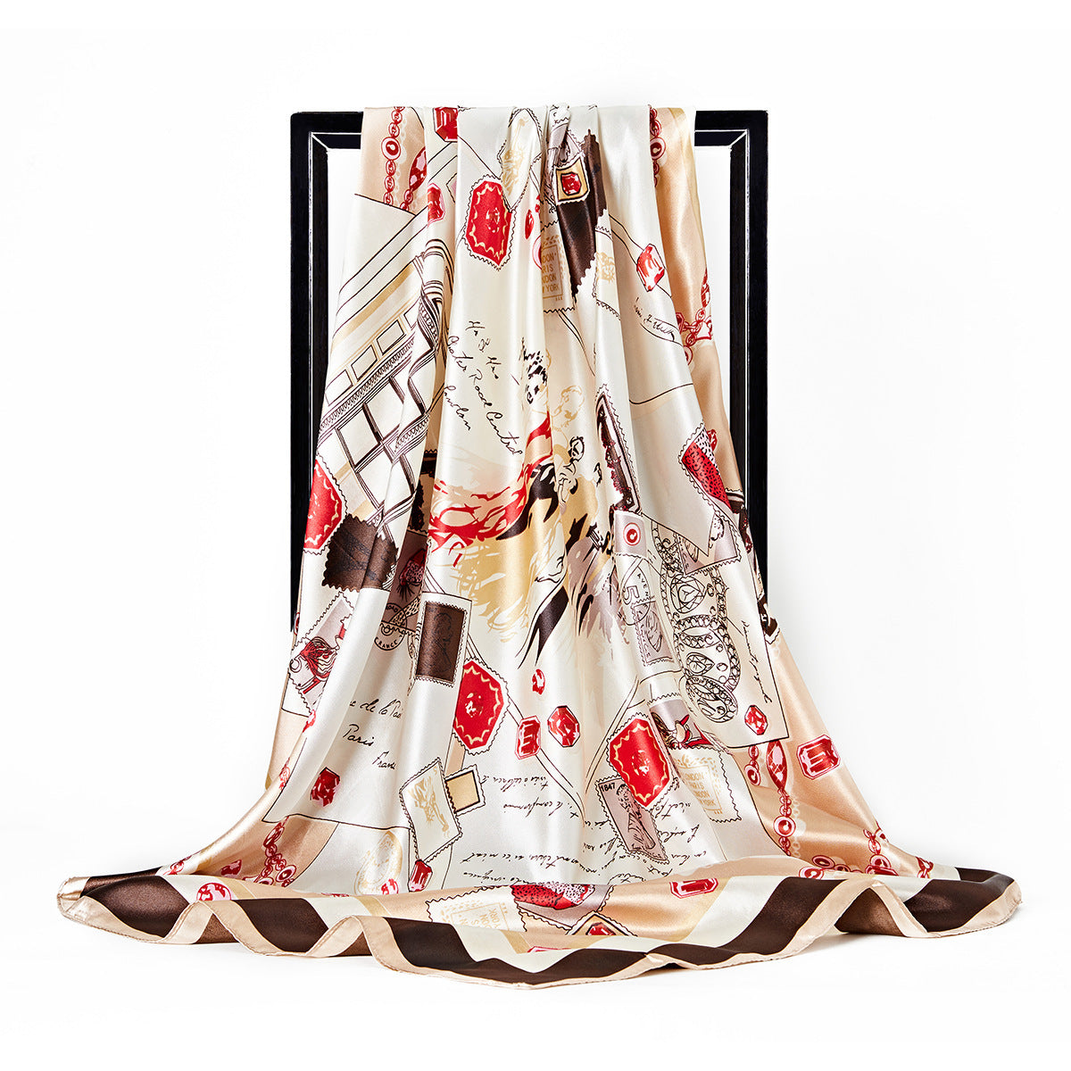 European And American New Silk 90cm Square Ladies Scarf