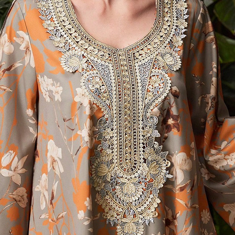 Desert Bloom Embroidered Maxi