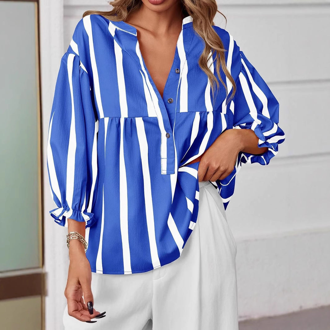 Marina Stripe Puff Top