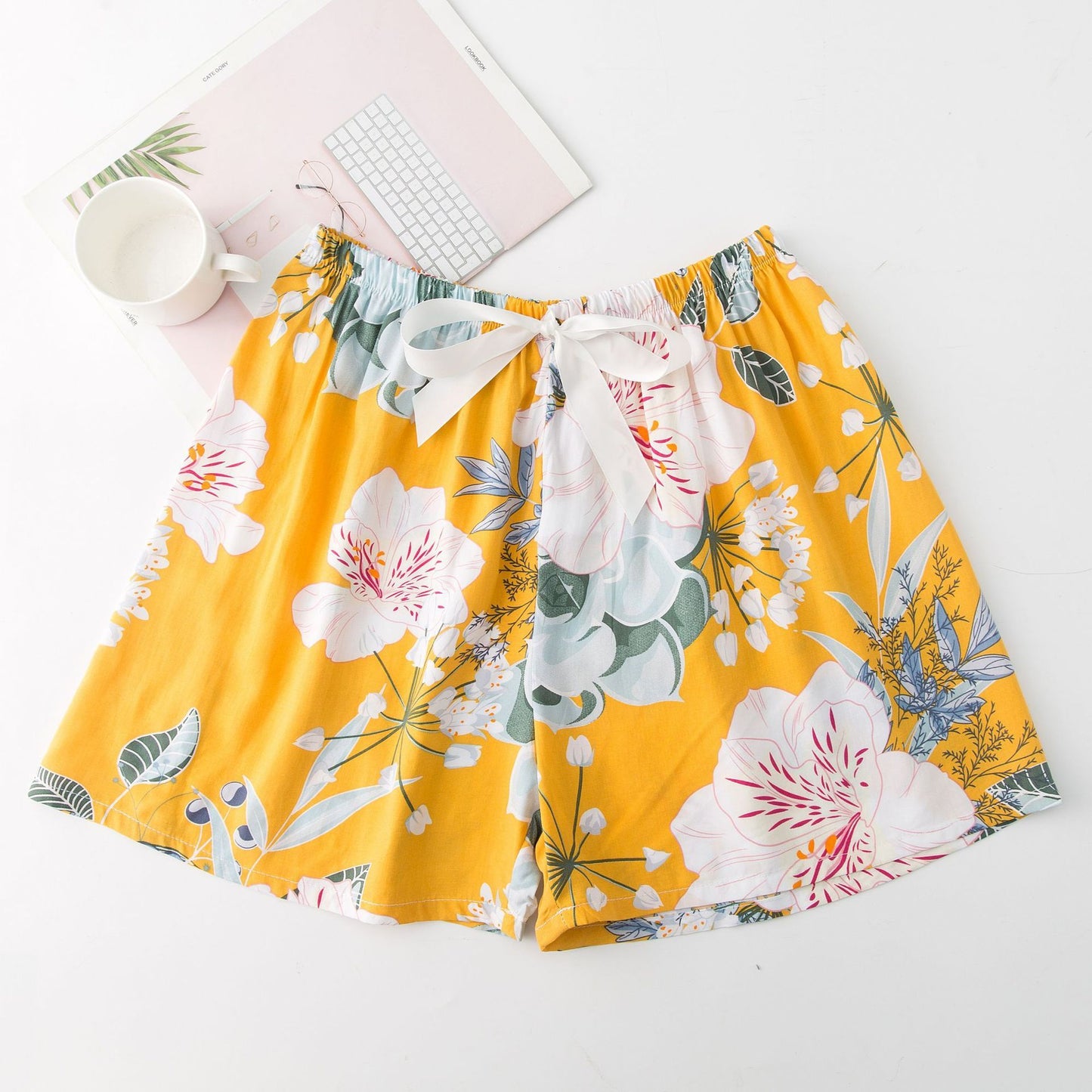 Women's Cotton Silk Pajama Pants Summer
