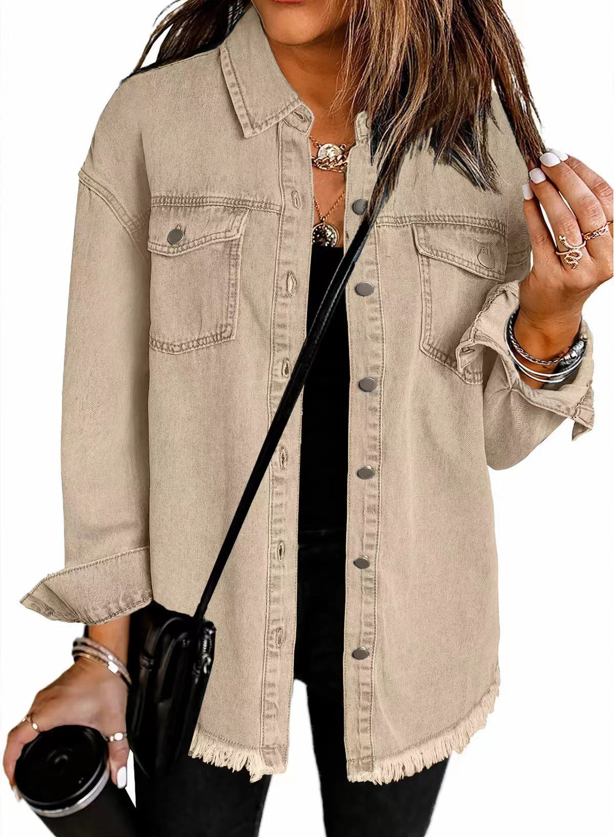 EuroEase Washed Denim Shacket