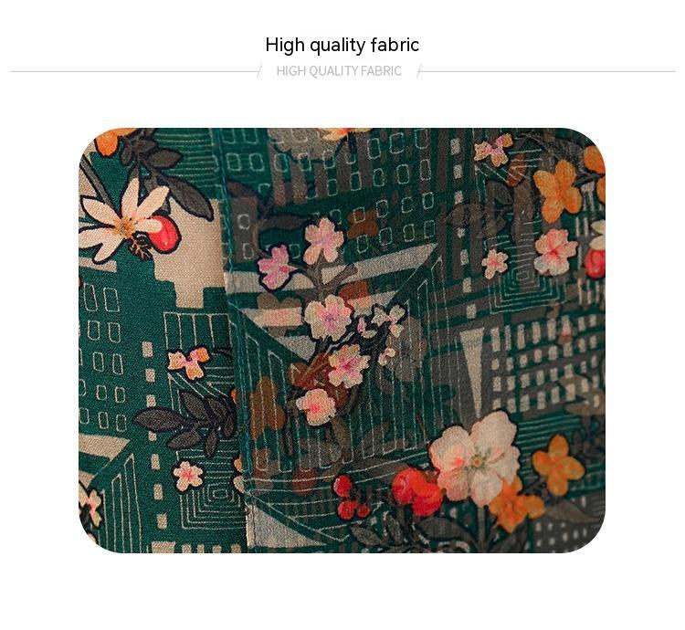 Elegant Cheongsam Chinese Style Silk Chiffon Dress