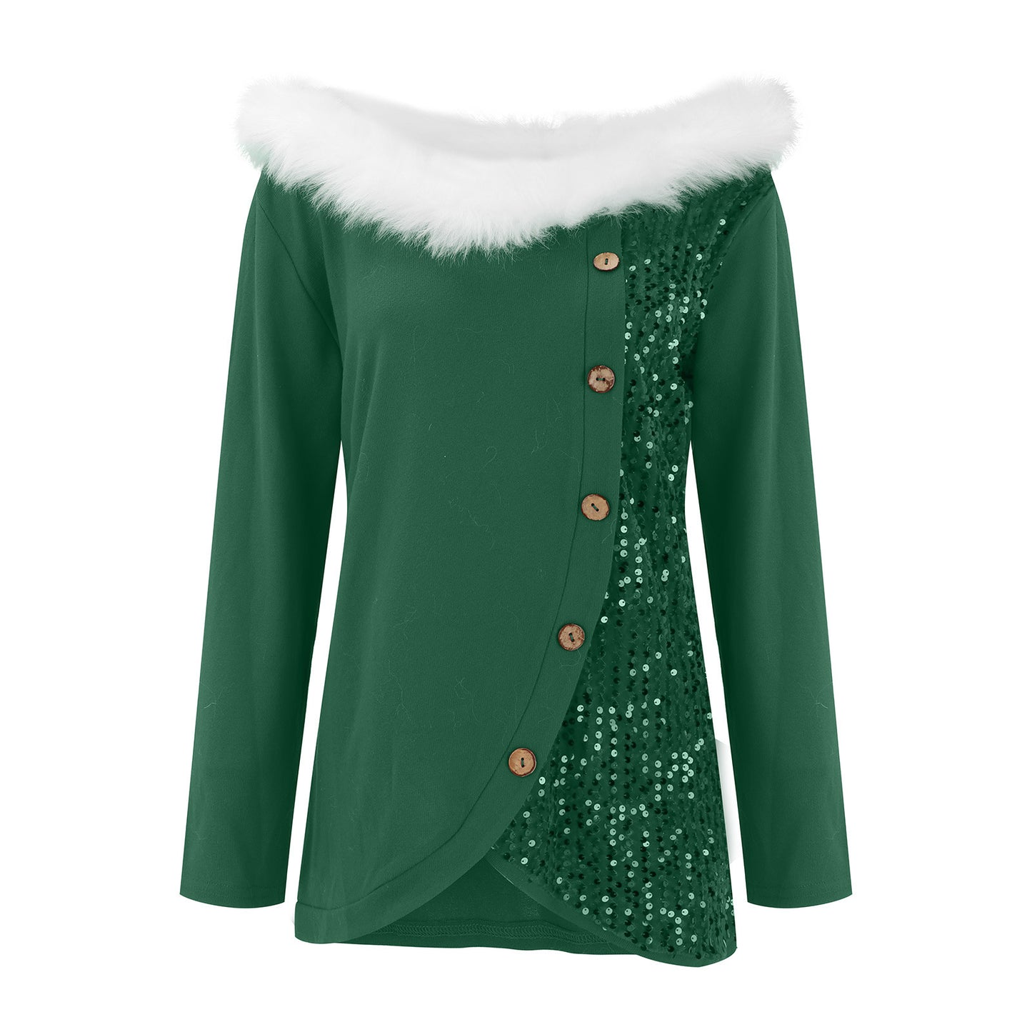 Starluxe Fur Collar Top