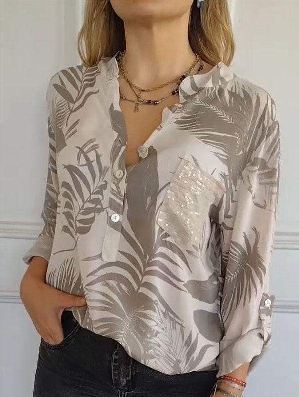 The LuxeAura Print Blouse