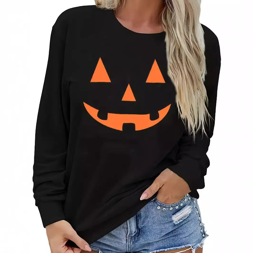 PumpkinGlow Halloween Sweater Tee