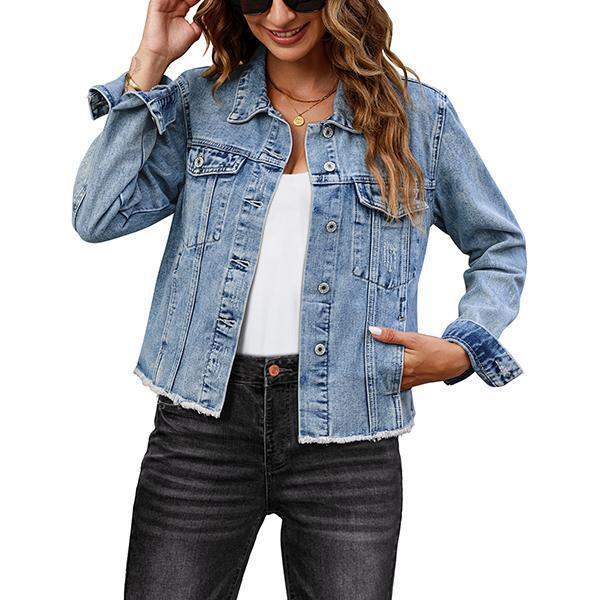 Eterna Embossed Denim Luxe Jacket