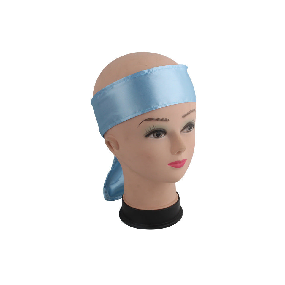 Wig, Turban, Satin Cloth, Long Scarf, Long Ribbon, Silk Hairband, Headband, Headband