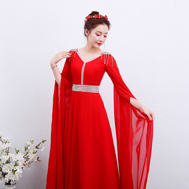 The Crimson Aria Gown
