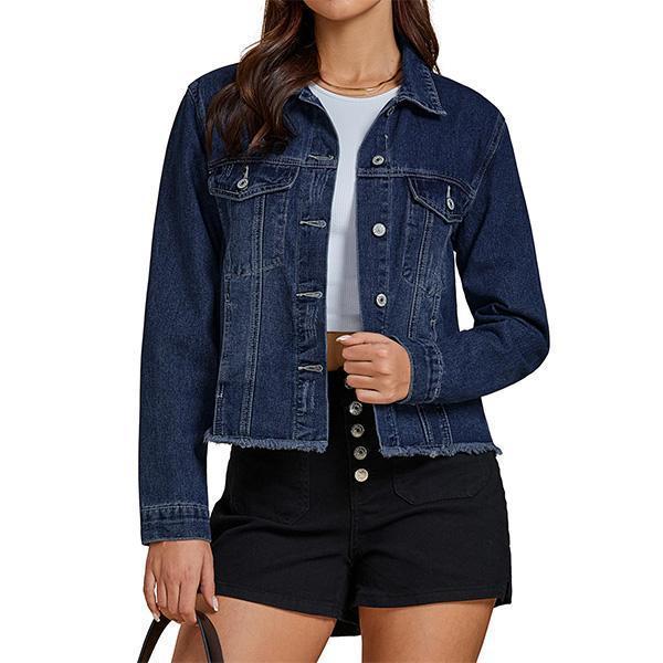 Eterna Embossed Denim Luxe Jacket