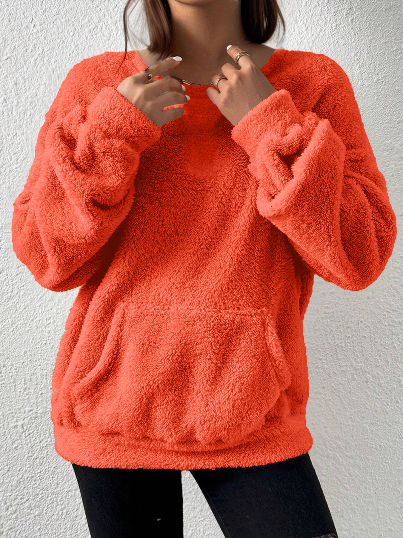 StyleEase Solid Sweatshirt