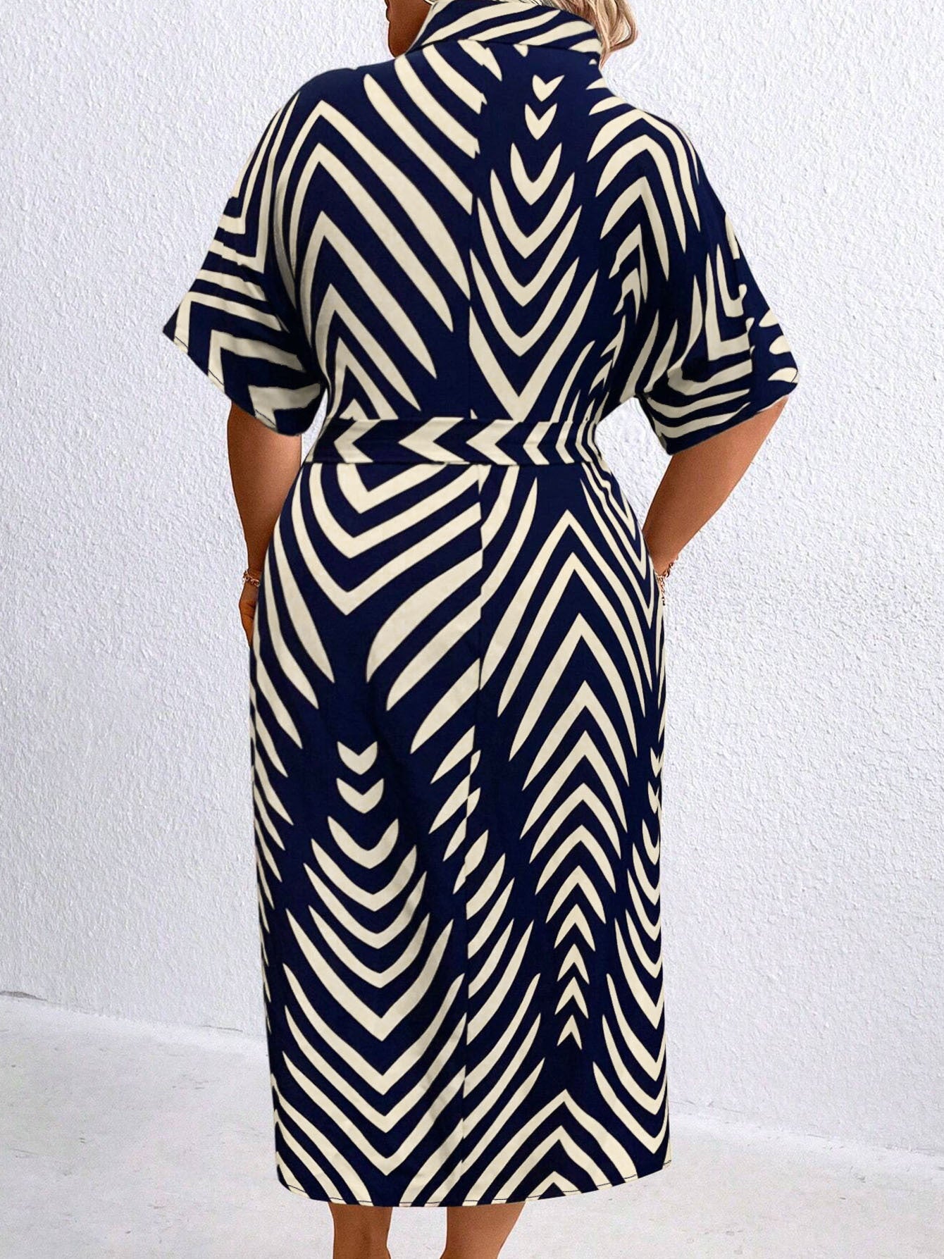 The PetalEase Belted Dress