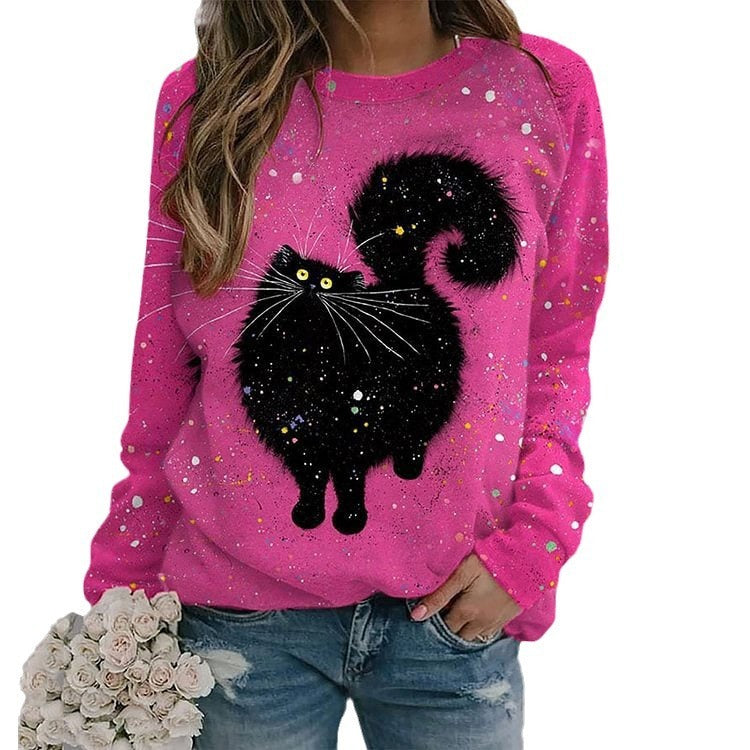 PurrfectPrint Crew Sweater