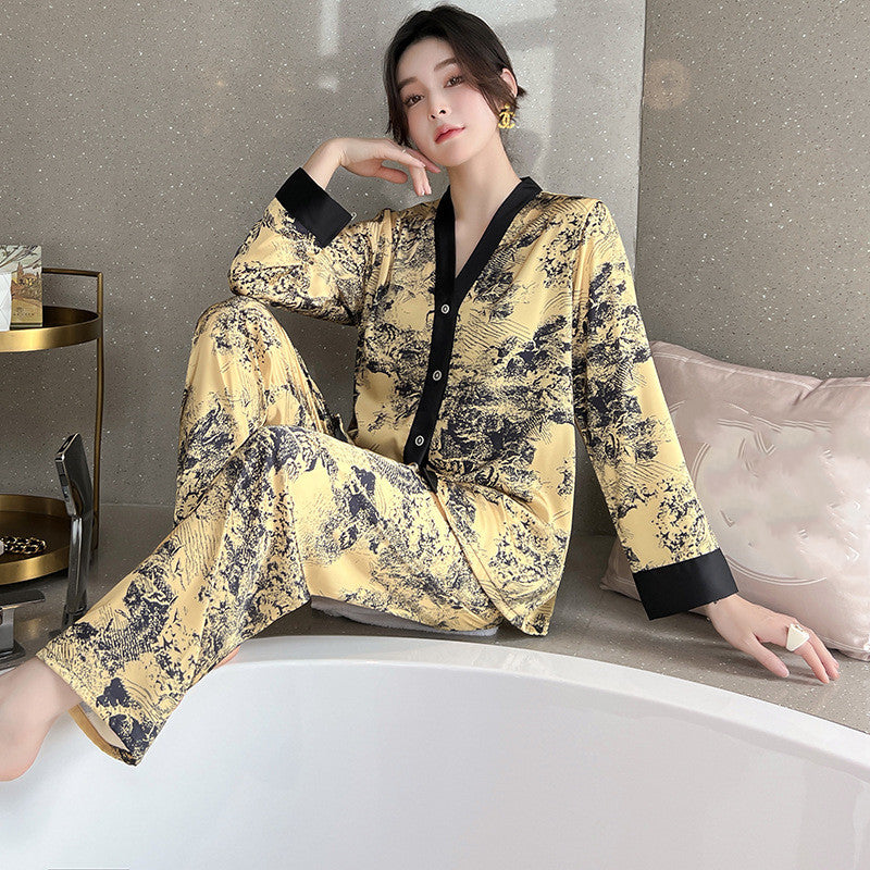 Women's Fashion Casual Simulation Silk Home Wear