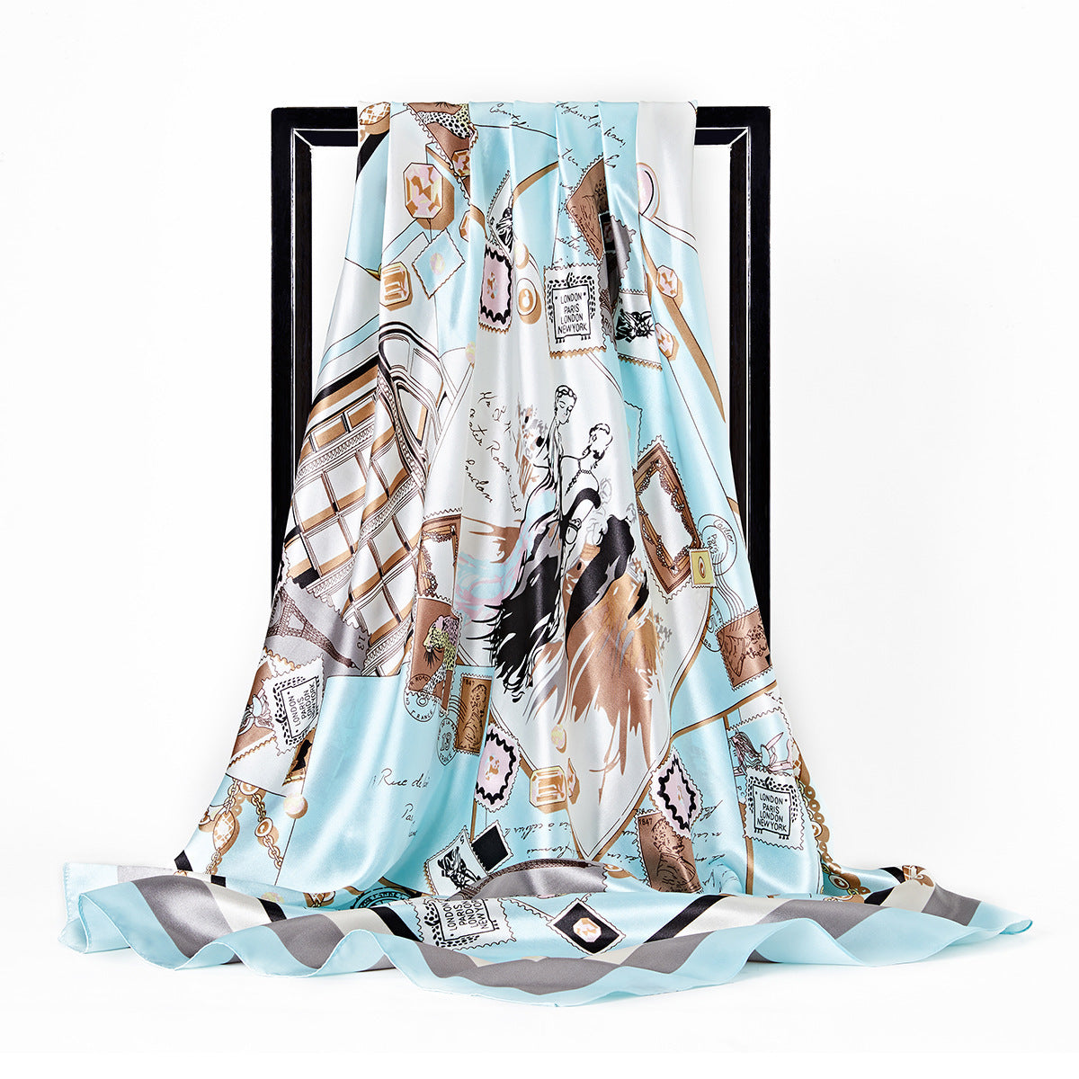 European And American New Silk 90cm Square Ladies Scarf