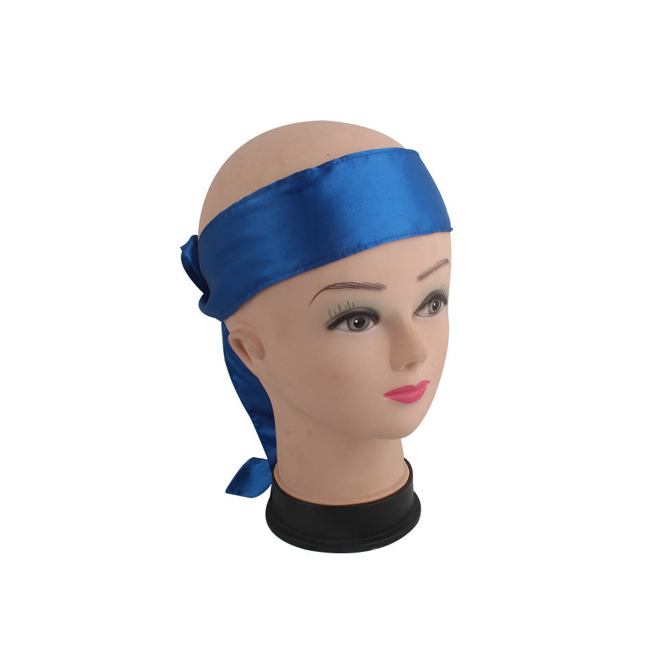 Wig, Turban, Satin Cloth, Long Scarf, Long Ribbon, Silk Hairband, Headband, Headband