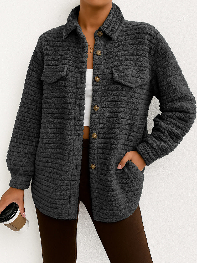 StratoPlush Lapel Cardigan