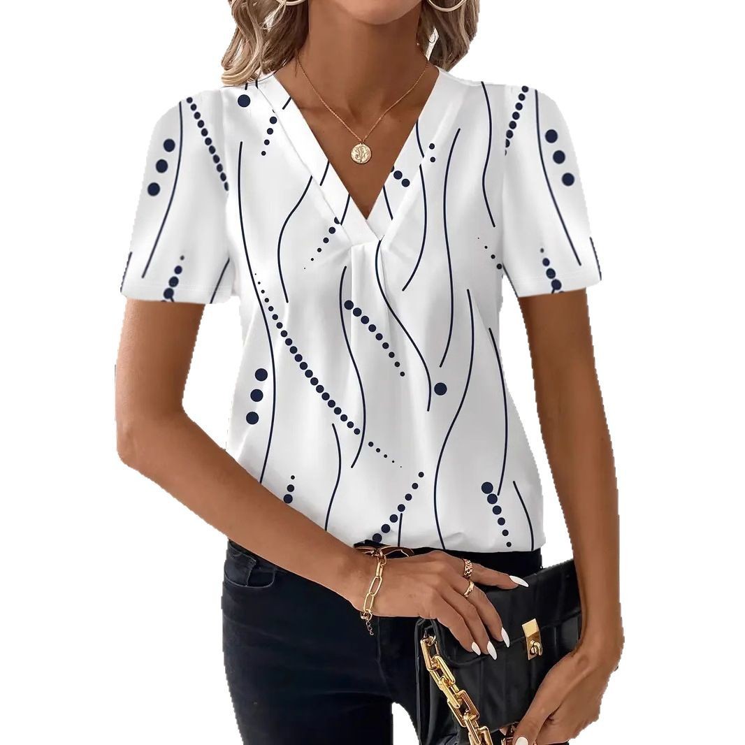 PrintMuse V-Neck Top