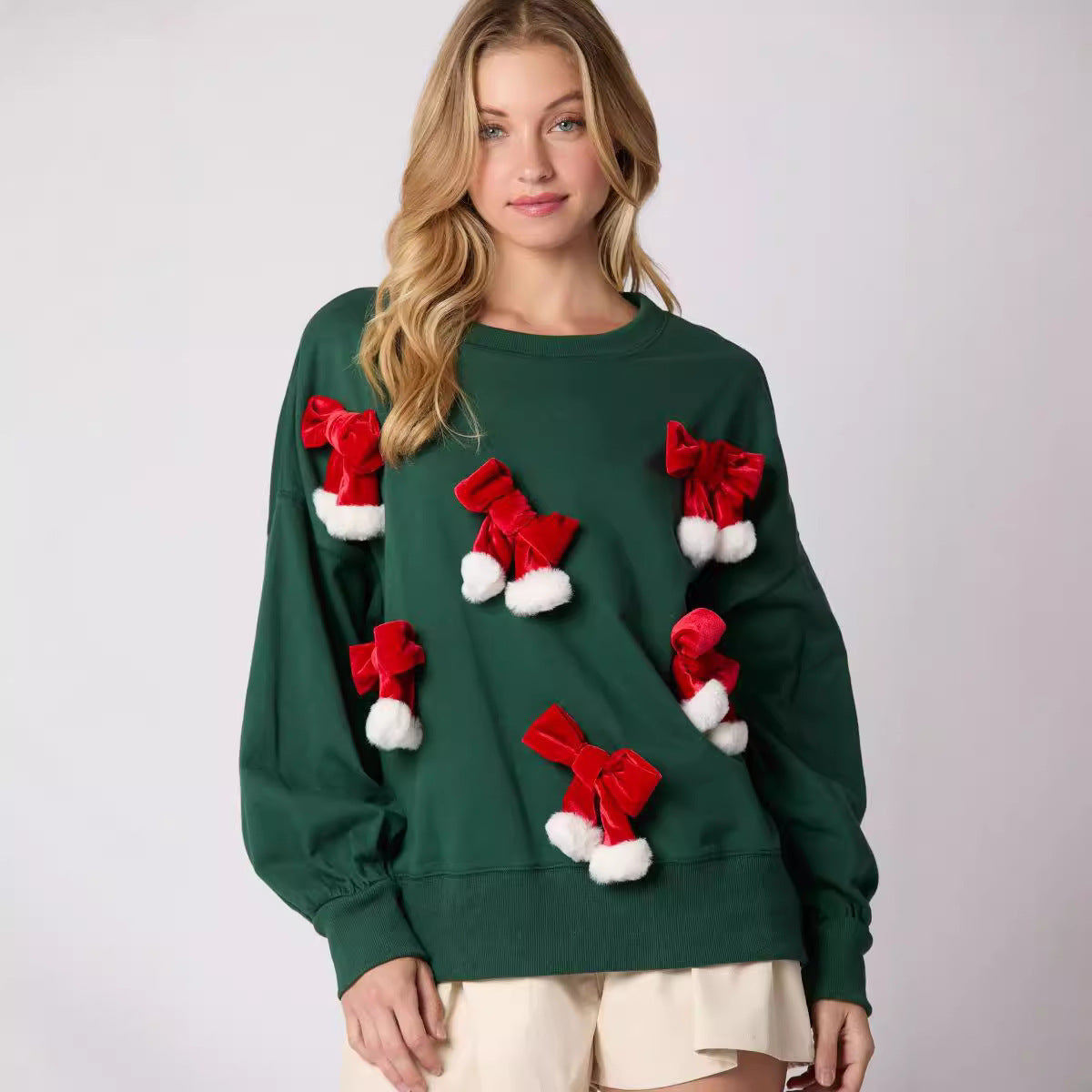 FestiveBow Casual Sweatshirt