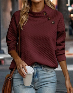 DiamondWeave Turtleneck Sweatshirt
