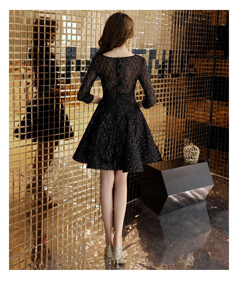 Noir Étoile Mini Dress