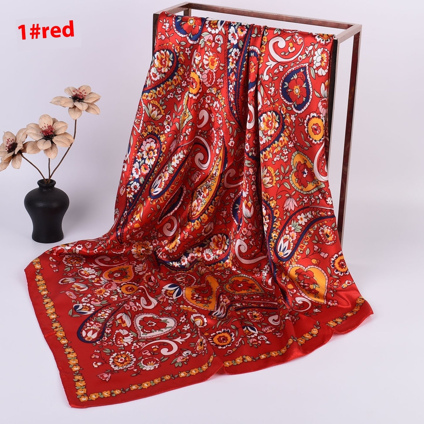 Cashew Printed Silk Scarf Xinjiang Large Kerchief