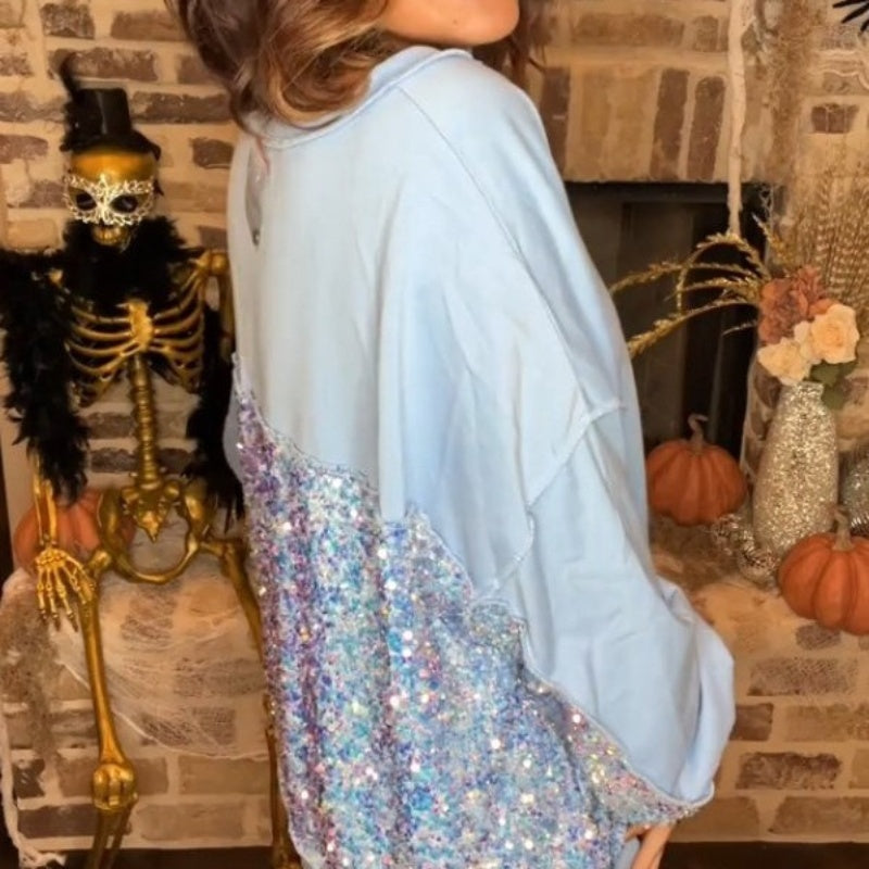 GlitzHaven Patchwork Sweater