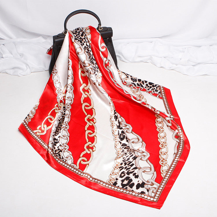 Digital Printed Square Silk Scarf