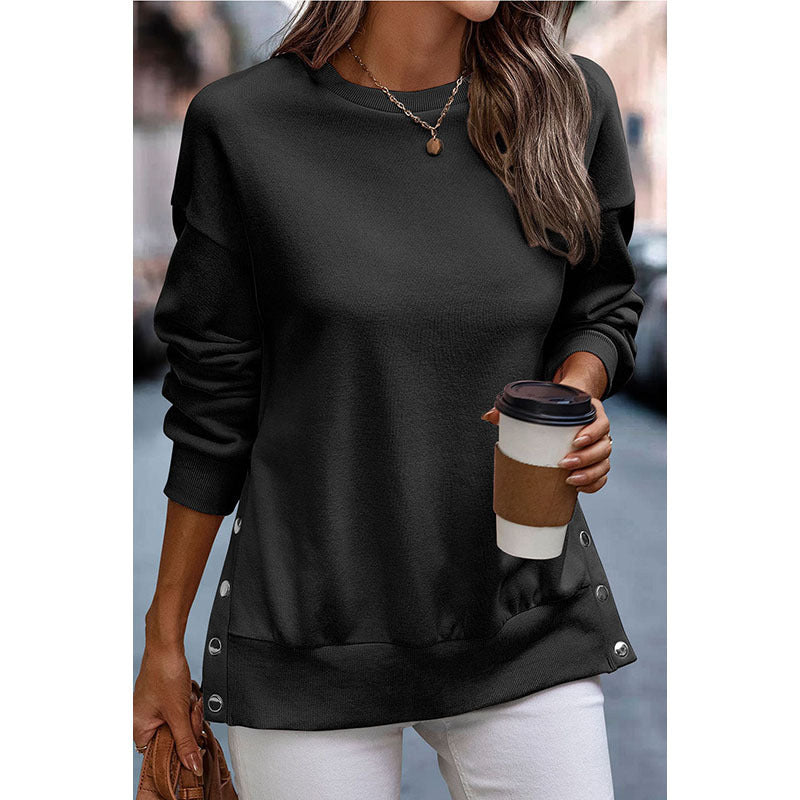 EaseLuxe Relaxed Slit Pullover