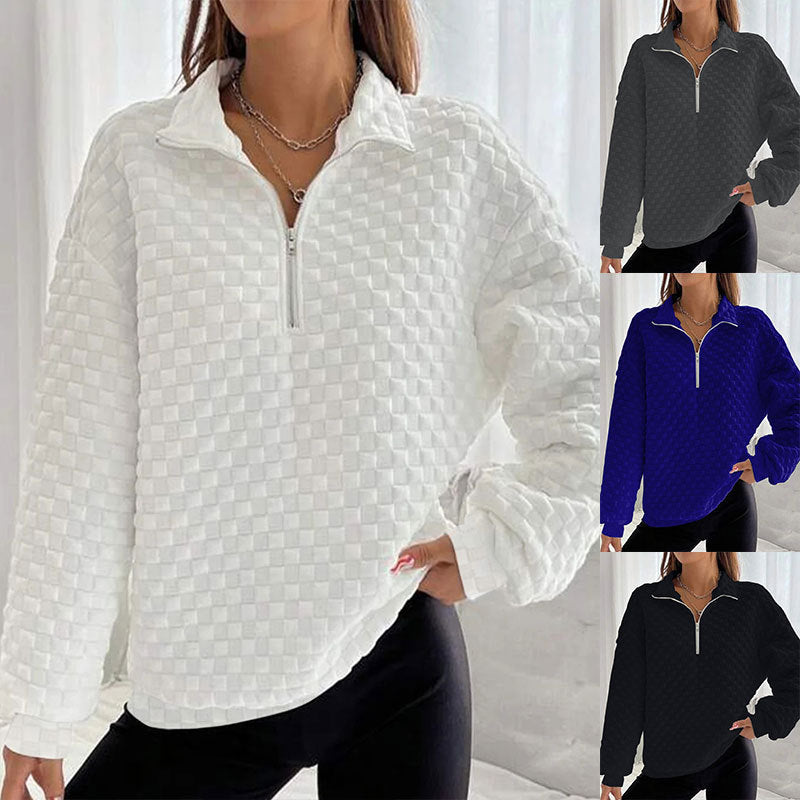 VeluWeave Luxe Zip Sweater