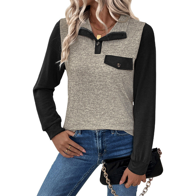 ColorWeave Stand-Collar Cardigan