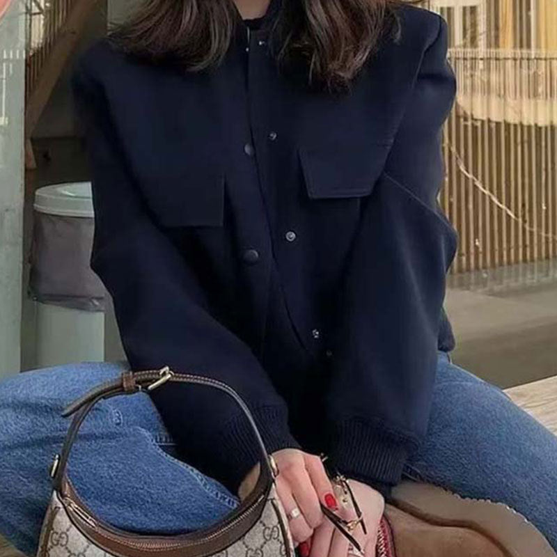 UrbanEase Stand-Collar Pocket Coat