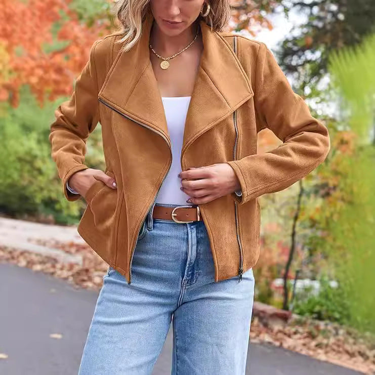 VeluRide Suede Moto Jacket
