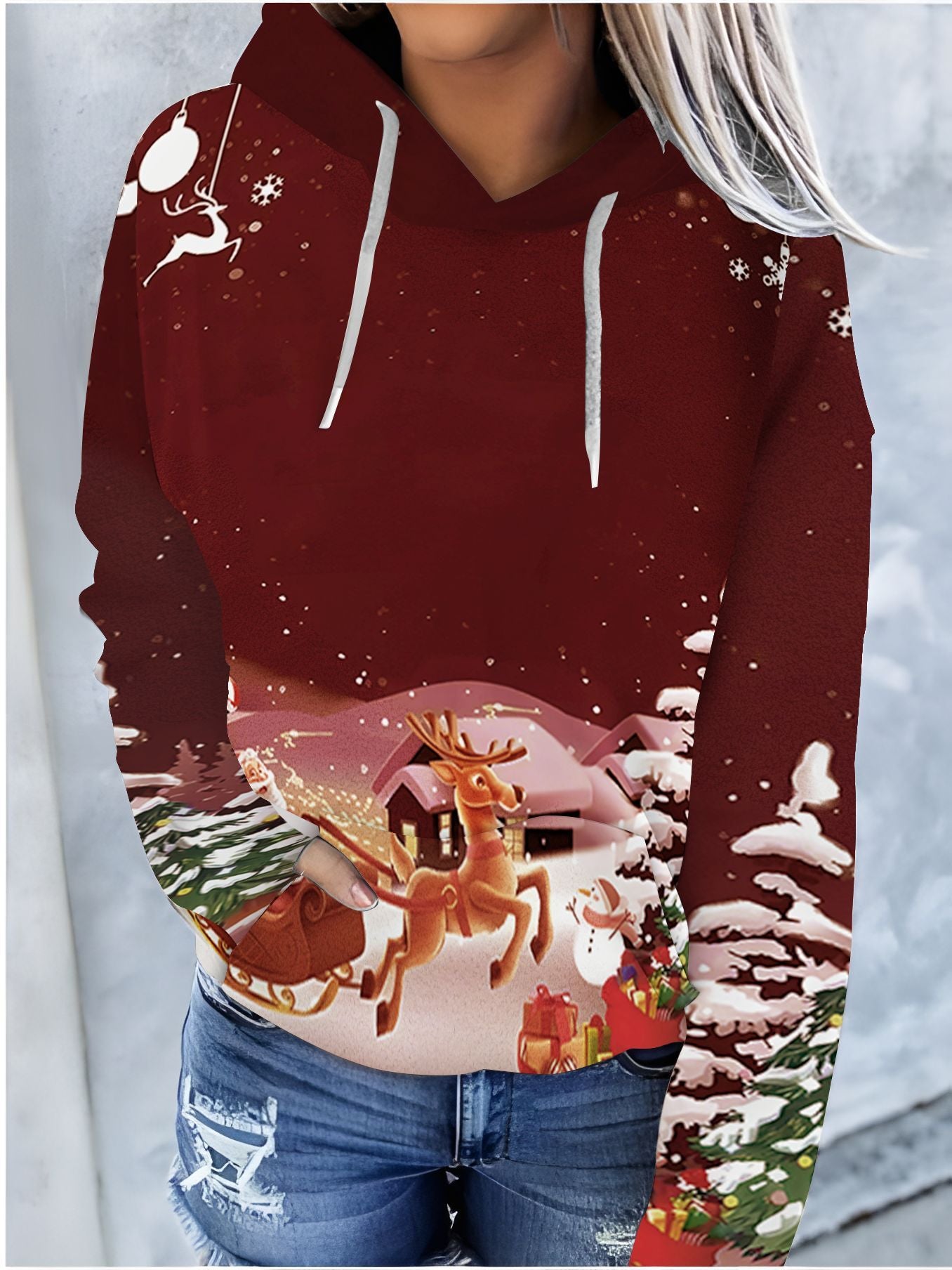 FestiveGlow Hooded Sweater