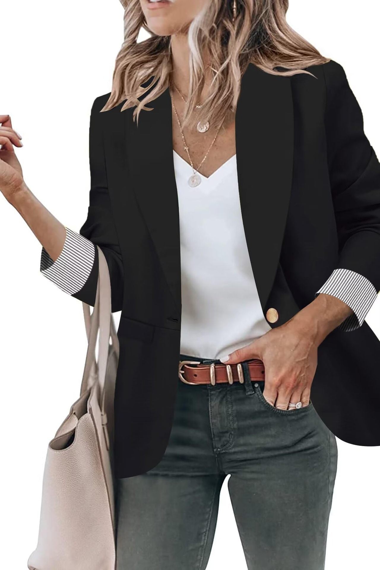 ChicCrest Buttoned Cardigan Blazer