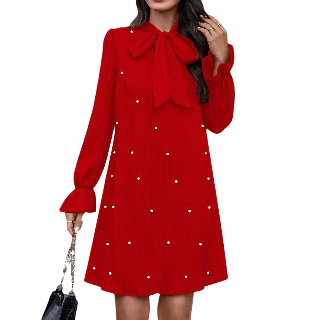 The Amelisse Pearl-Tie Dress