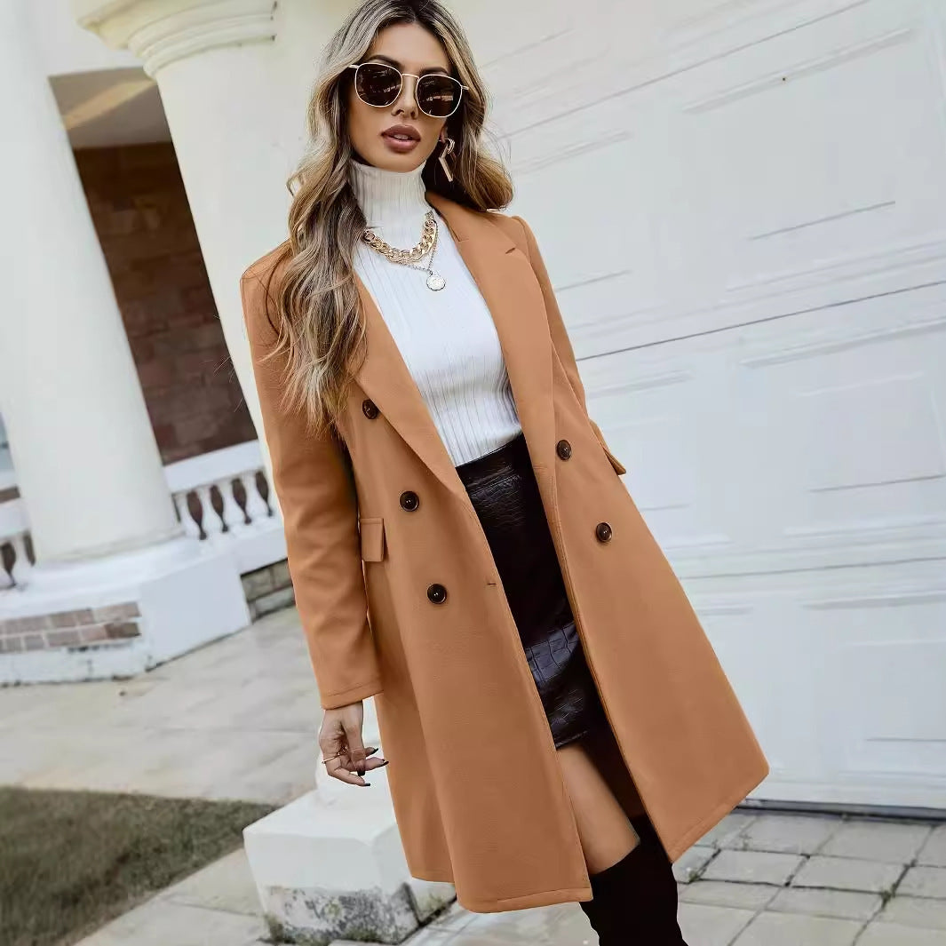 Elegra™ Double-Breasted Wool Coat