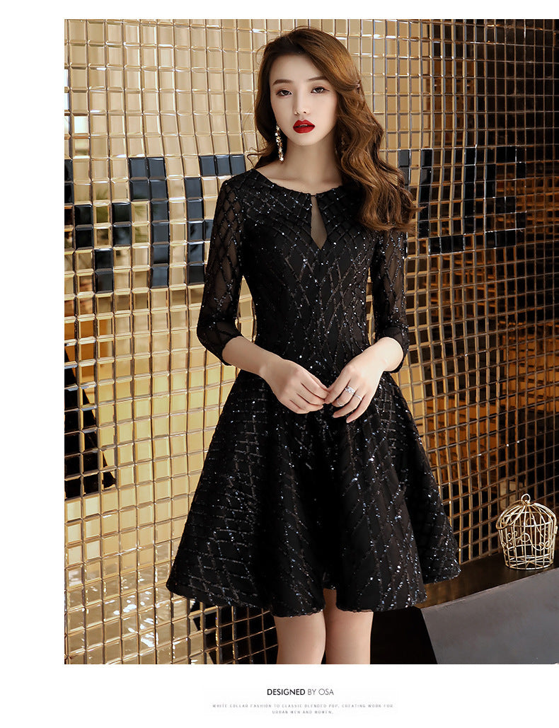 Noir Étoile Mini Dress