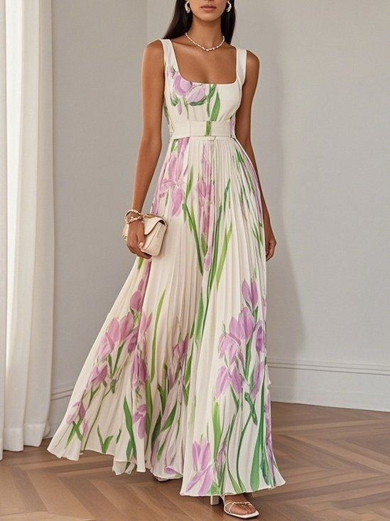 Valencia Echo Pleated Dress