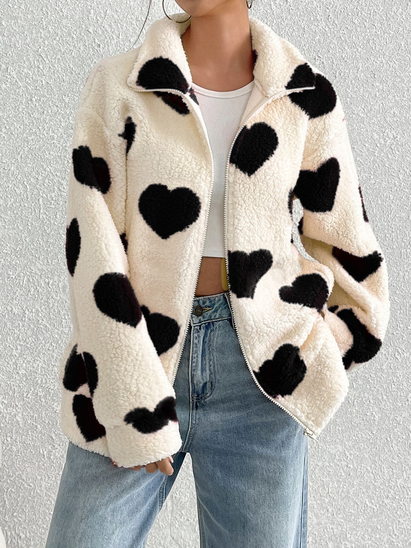 Amora Heart Plush Coat