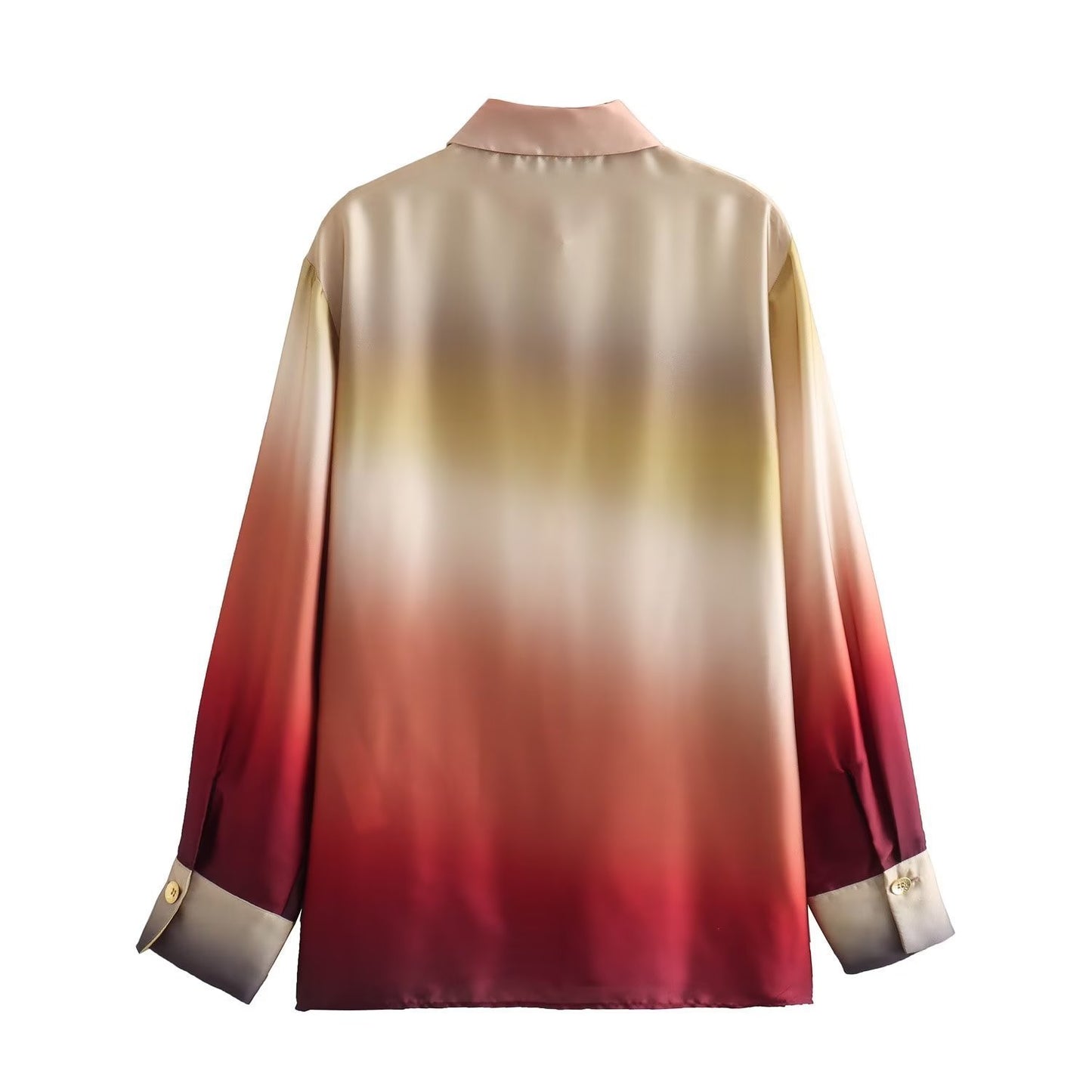 Tie-dyed Shirt Silk Satin Skirt