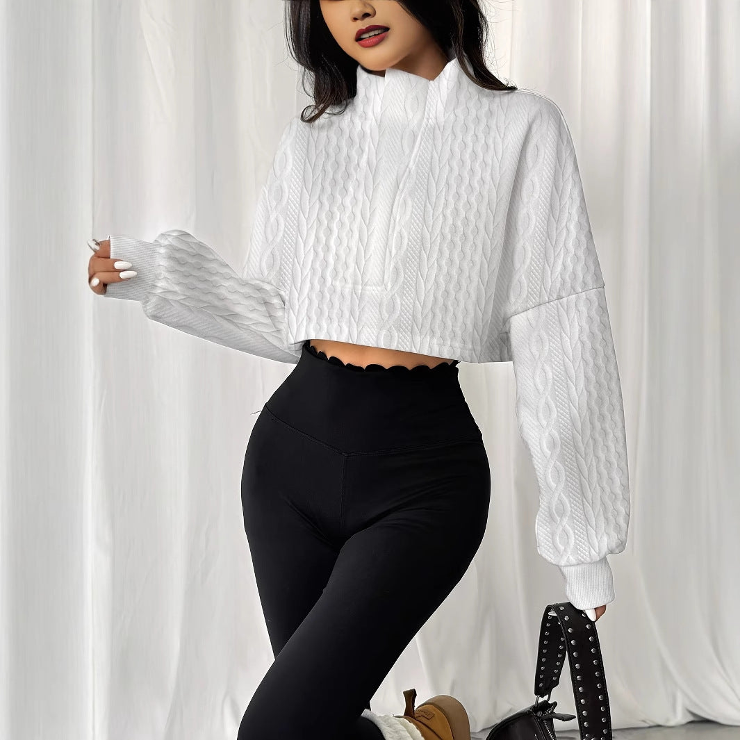 Elevare Textured Short Hoodie