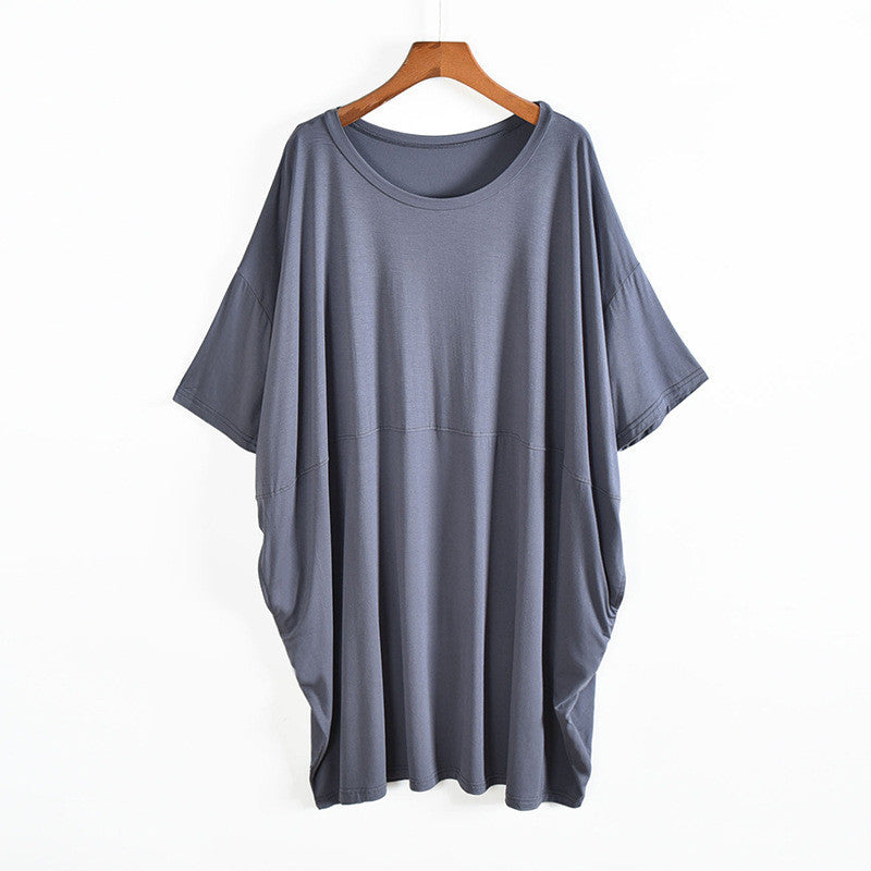 Women's Modal Cotton Silk Loose Plus Size Nightdress
