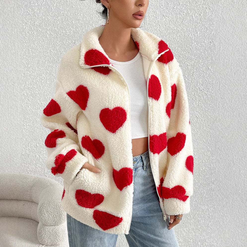 Amora Heart Plush Coat