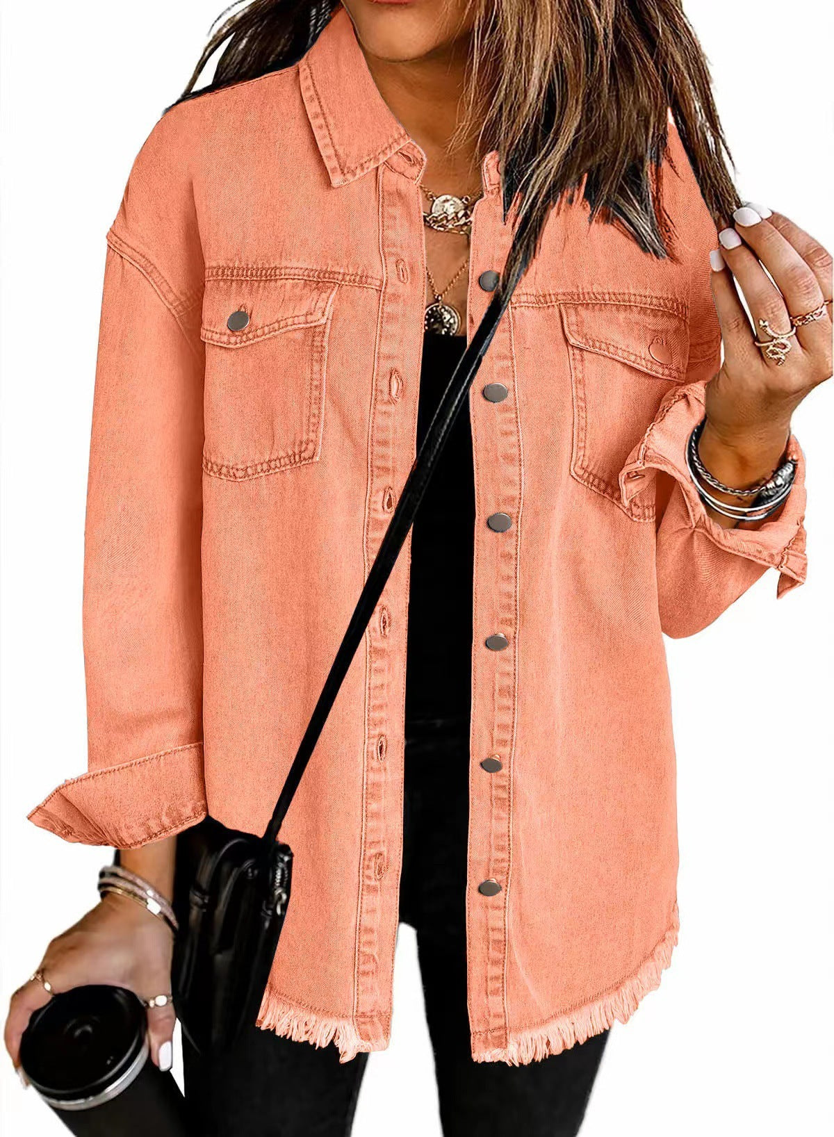 EuroEase Washed Denim Shacket