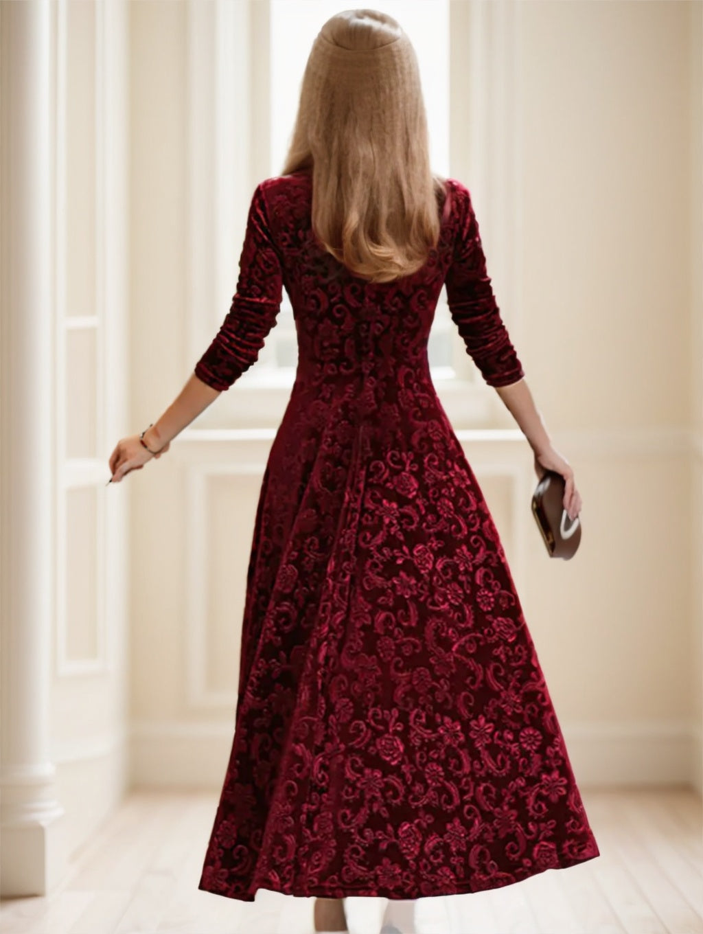 Veloura Bloom Velvet Dress