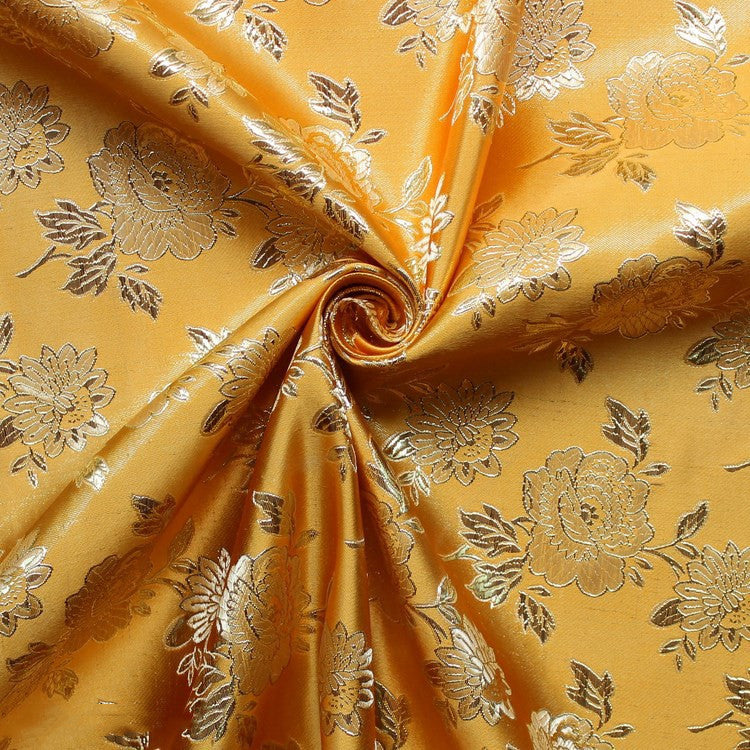 Ribbon Gold And Silver Silk Jacquard Cloth