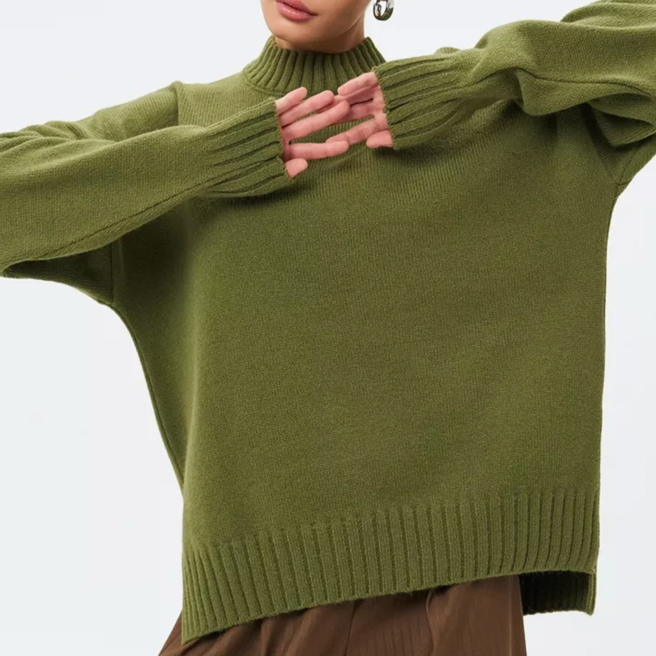 ThreadNest Half Turtleneck Sweater